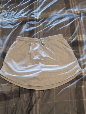 Casual Light Gray Women's Skort with Drawstring Waist